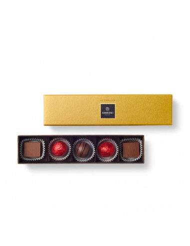 Cofanetto 5 praline Gold - Amedei