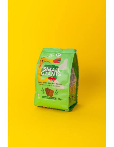 Small Giants - Cracker con Farina di Grillo Rosmarino e Timo