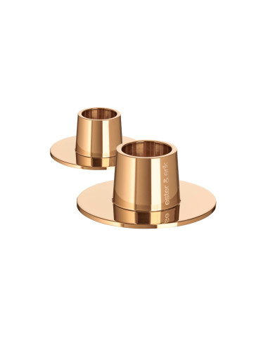 Ester & Erik - Portacandele Oro Rosa Lucido Set 2pz